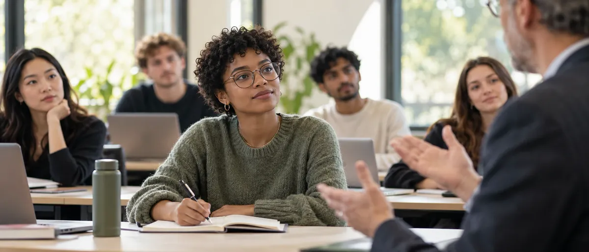 Students listening to a lecture